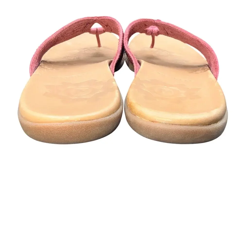 Merrell Port Performance Flip Flop Sandals Red Leather Women’s 8